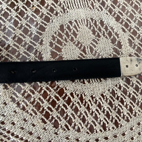 Black Leather Western Belt 36 - 38 - Picture 6 of 10